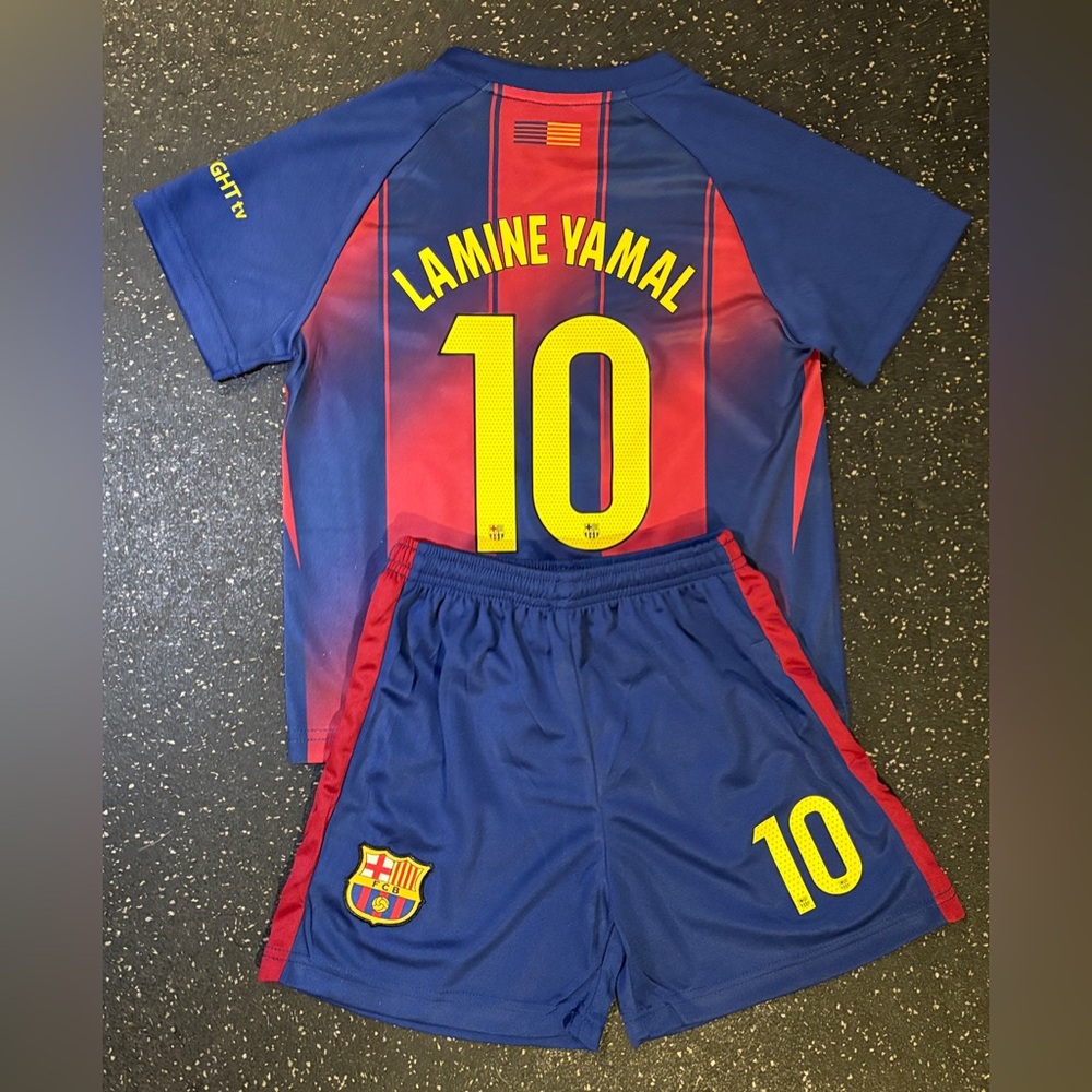 Lamine Yamal 19 Barc Kids Soccer Jersey Kit - ALL KIDS SIZES INSTOCK